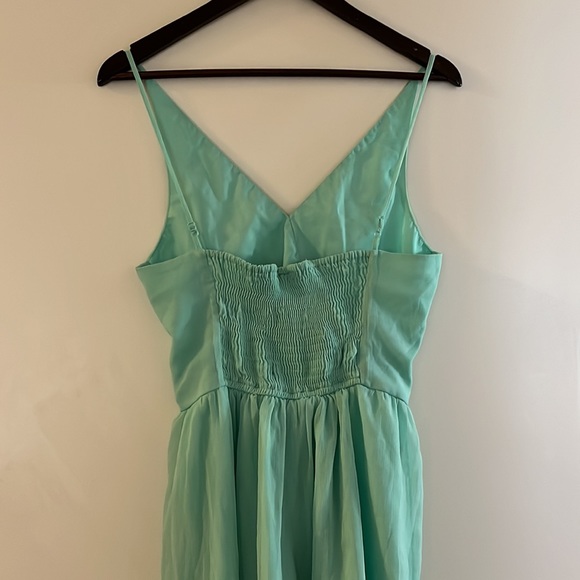 HOST PICK - Turquoise V-neck Dress - Picture 3 of 4